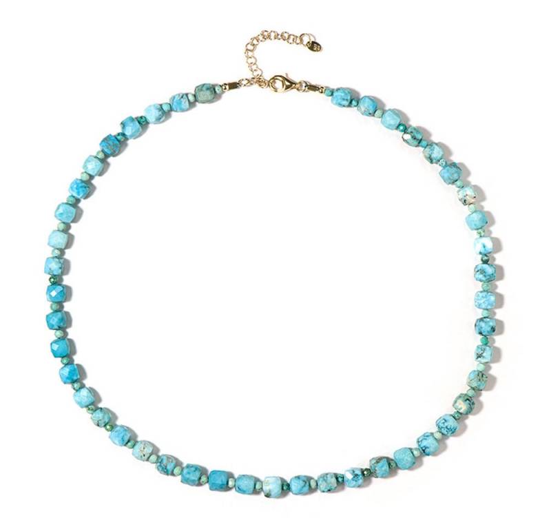 Cavill Silberkette Cavill Vergoldete 925 Silberkette mit blauem Howlith, 110,76 ct (1-tlg) von Cavill