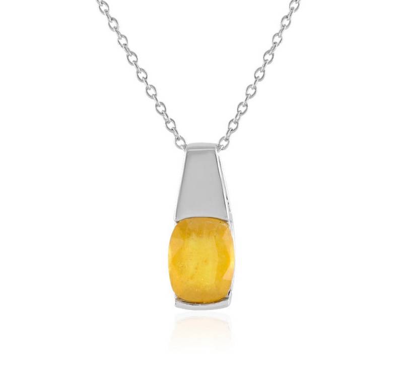 Cavill Silberkette Gelber Madagaskar-Saphir 2,48 ct Antikschliff Silberkette (1-tlg) von Cavill