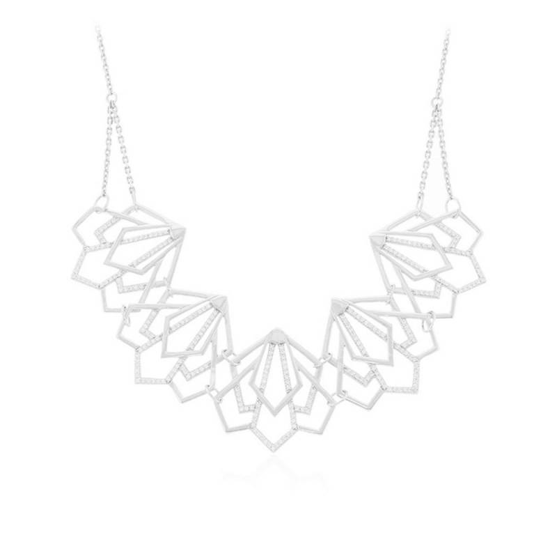 Cavill Silberkette Cavill Zirkon-Silbercollier 925 Sterlingsilber, 5,23 ct, Pave (1-tlg) von Cavill