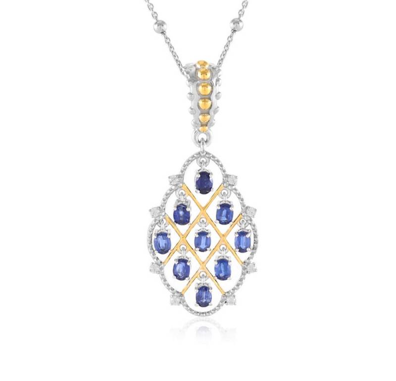 Cavill Silberkette Kyanit-Silberhalskette 1,755 ct Zirkon, Ovalschliff 925 Silber (1-tlg) von Cavill