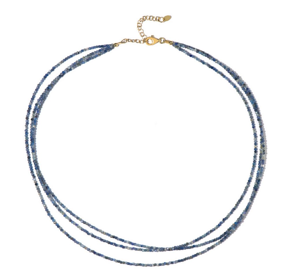 Cavill Silberkette Mehrsträngige Kyanit Halskette 34,6 ct, vergoldet, 925 Silber (1-tlg) von Cavill