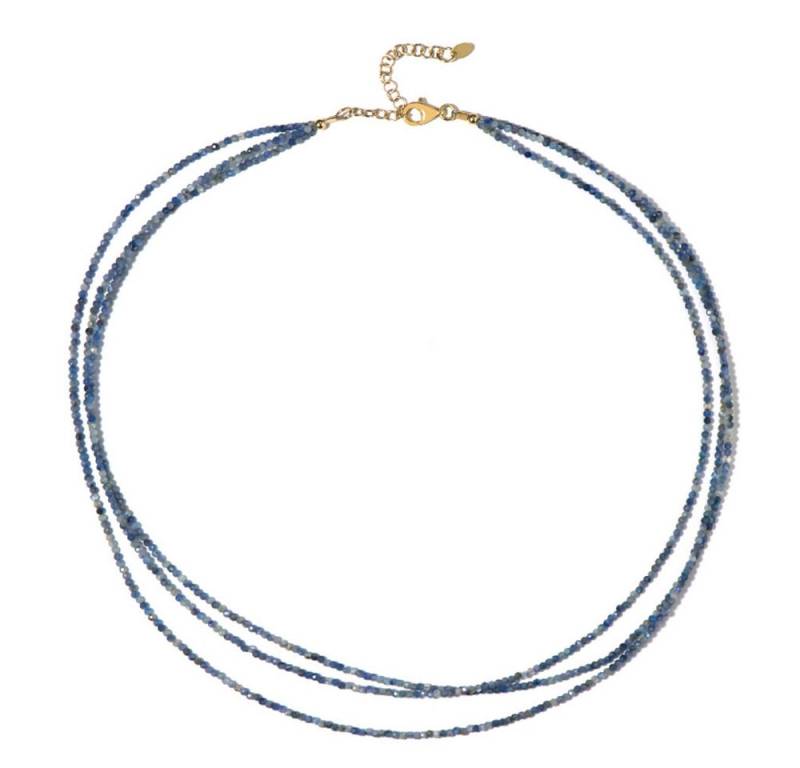 Cavill Silberkette Mehrsträngige Kyanit Halskette 34,6 ct, vergoldet, 925 Silber (1-tlg) von Cavill