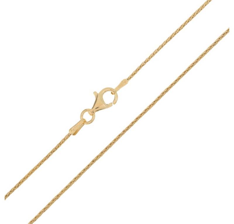 Cavill Silberkette 925 Sterling Silber Zopfkette, 80 cm, vergoldet, elegante Damen (1-tlg) von Cavill