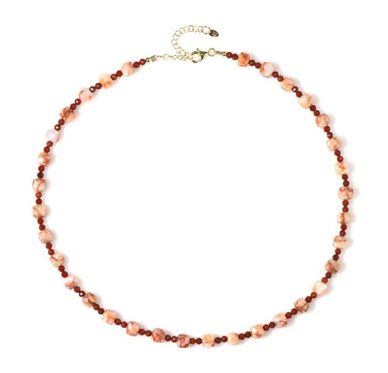 Cavill Silberkette Cavill vergoldete Silberkette mit rotem Jaspis, 94,93 ct, elegant (1-tlg) von Cavill