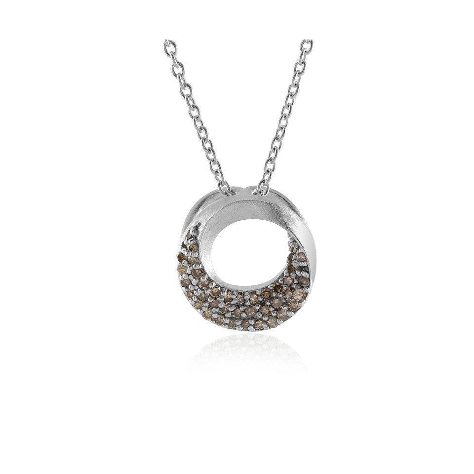 Cavill Silberkette Schicke 0,176ct Schokolade Diamant Silber Halskette (1-tlg) von Cavill