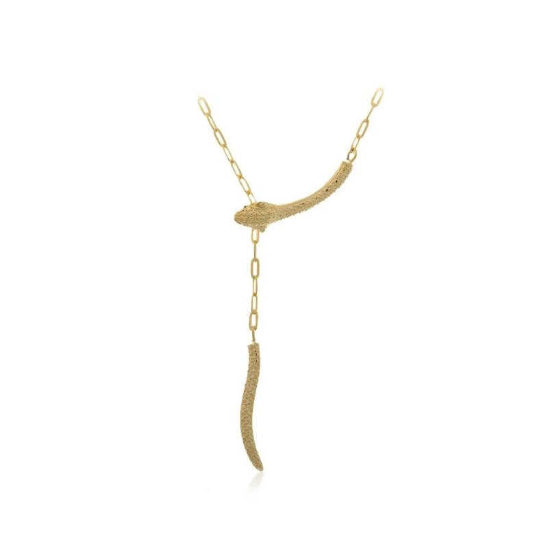 Cavill Silberkette Serpentine Vergoldetes Silber Collier (1-tlg) von Cavill