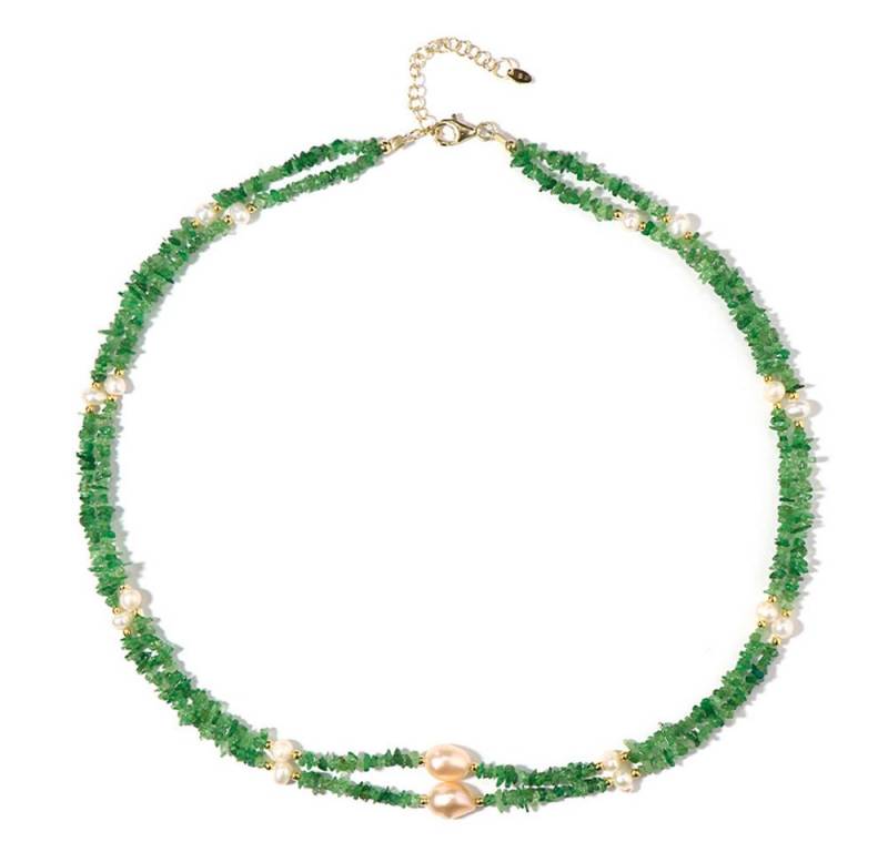 Cavill Silberkette Cavill eleganter Silberanhänger mit 0,68 ct Tsavorit & Perlen (1-tlg) von Cavill