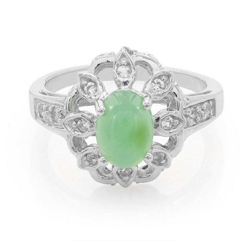 Cavill Silberring Cavill Sterlingsilber Ring mit 0,53 ct Chrysopras & 0,34 ct Topas (1-tlg) von Cavill