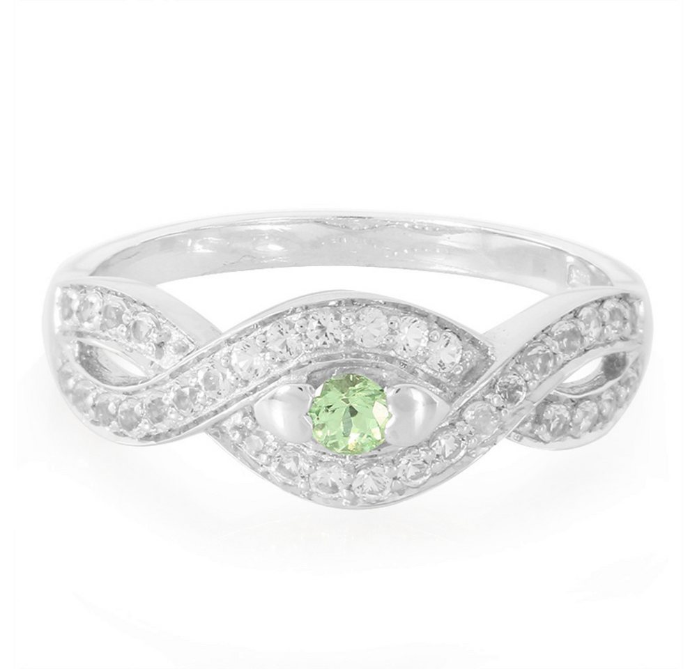 Cavill Silberring Merelani Mint Granatring mit 0,46 ct Topas, Sterlingsilber, elegant (1-tlg) von Cavill