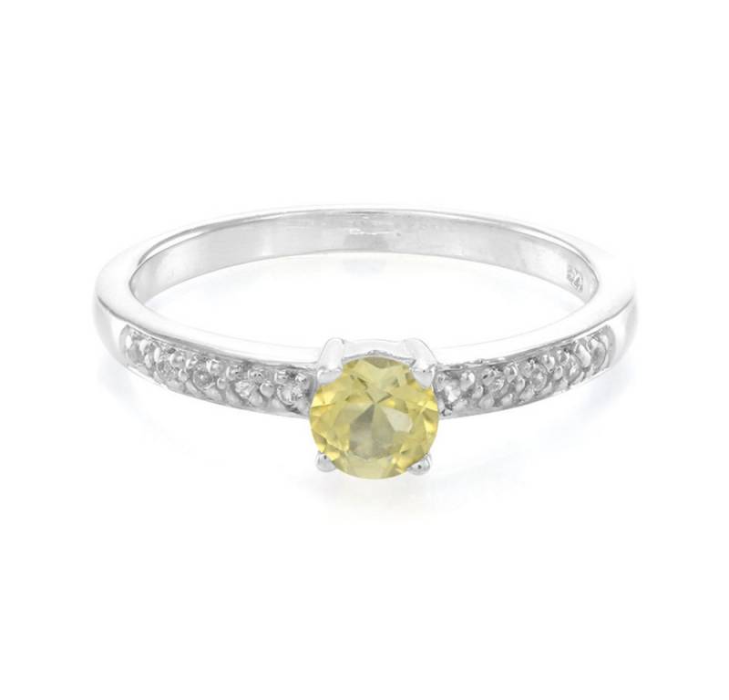 Cavill Silberring Cavill Turmalinring 0,34 ct mit 10 weißen Topasen, Silber925 (1-tlg) von Cavill