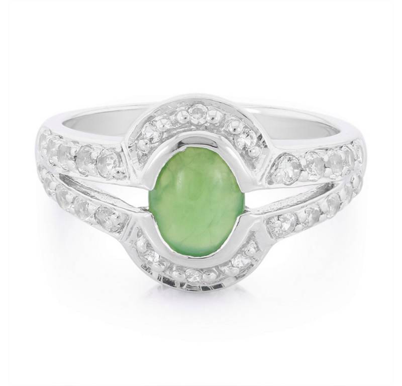 Cavill Silberring Cavill Ring mit 0,57 ct Chrysopras & 1,19 ct Topas, 925 Silber (1-tlg) von Cavill