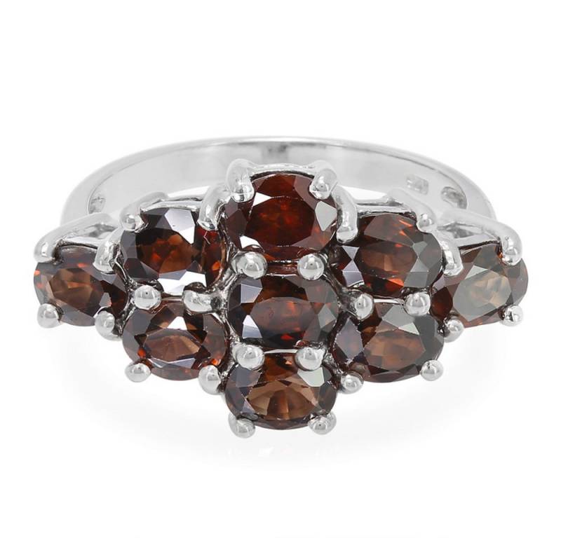 Cavill Silberring Cavill Zimt-Zirkon Ring 925 Sterling Silber, 4,45 ct, floral, Gr.17 (1-tlg) von Cavill