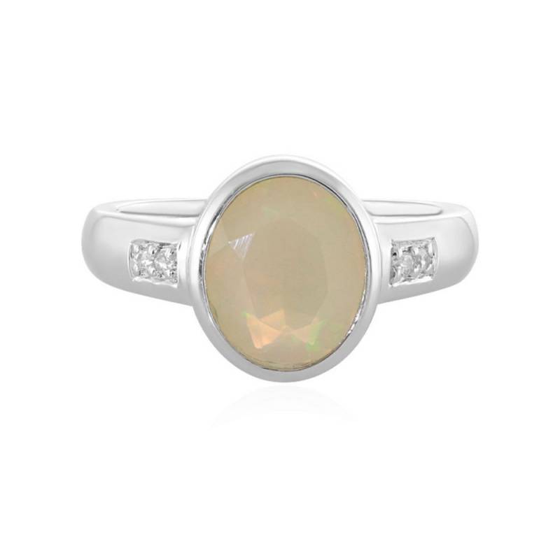 Cavill Silberring Cavill Damenring 1,40 ct Welo-Opal, 925er Silber platt., Zirkon (1-tlg) von Cavill