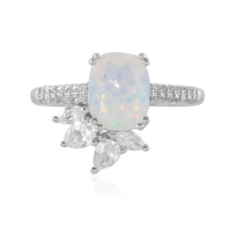 Cavill Silberring Cavill Ring aus platin. Sterlingsilber mit 1,009 ct Welo-Opal & Zirkon (1-tlg) von Cavill