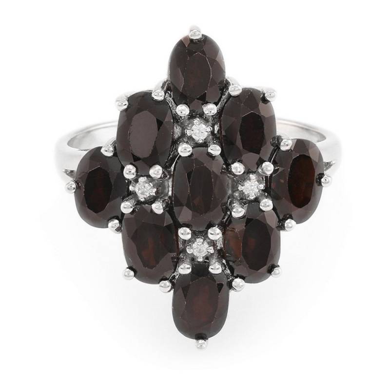 Cavill Silberring Cavill Ring 6,45 ct Zirkon Ovalschliff 925er Silber braun-rot (1-tlg) von Cavill