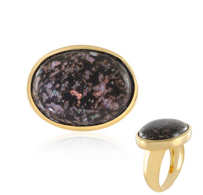 Cavill Solitärring Leoparden-Opal Ring, 9,045 ct, 925er Sterlingsilber vergoldet, elegant (1-tlg) von Cavill