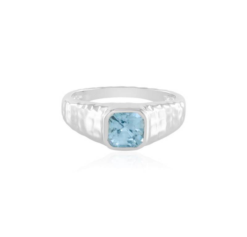 Cavill Solitärring Cavill Damenring 2,02 ct Zirkon himmelblau Silber 925 plattiert (1-tlg) von Cavill