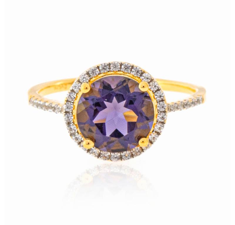 Cavill Silberring Eleganter Blaubeerquarz-Silberring 1,56 ct, Silber mit Zirkon (1-tlg) von Cavill