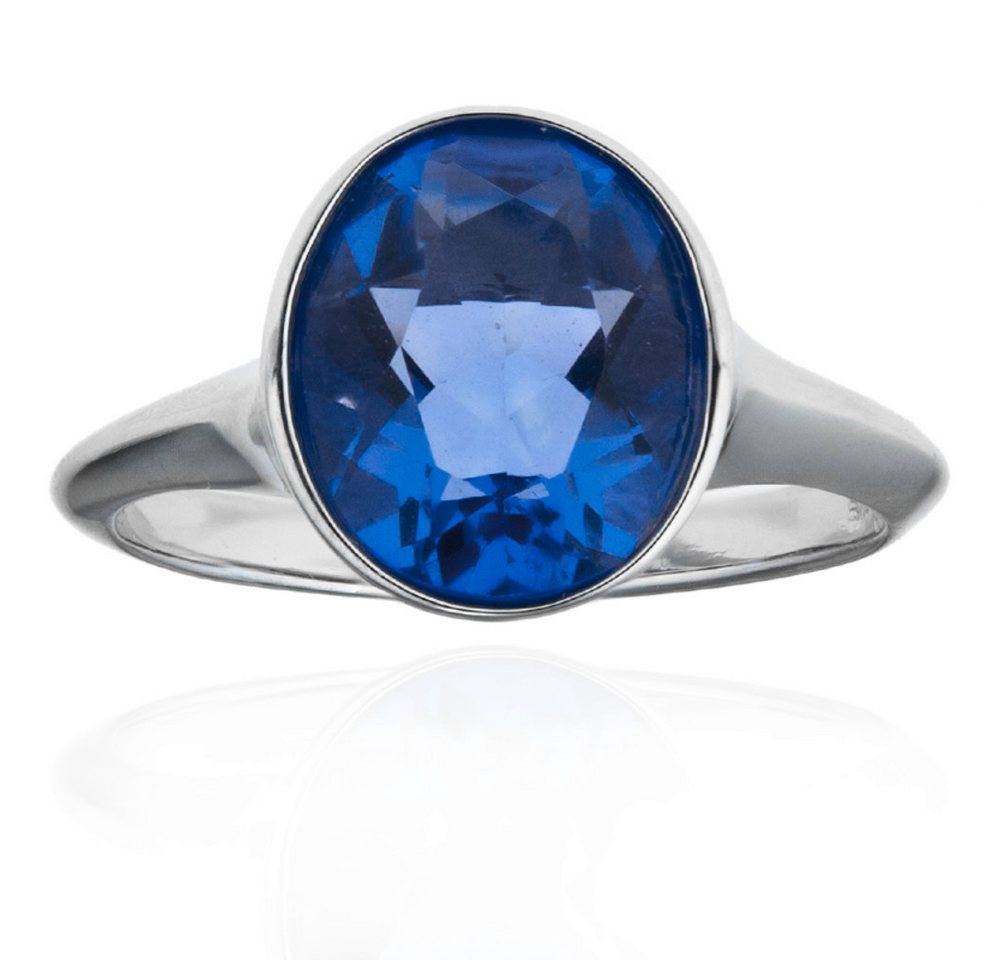 Cavill Solitärring Cavill Farbwechsel-Fluorit 3,65 ct Oval, 925 Silber, Damen Echtschmuck (1-tlg) von Cavill