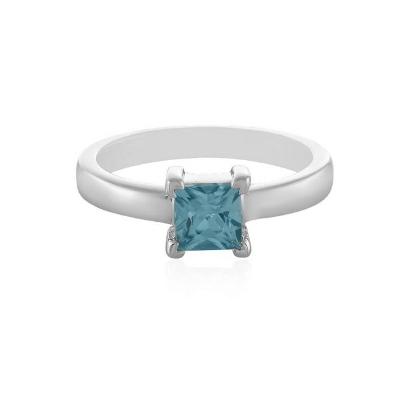Cavill Solitärring Cavill Damenring 0,95 ct blauer Zirkon Prinzessschliff, 925 Silber (1-tlg) von Cavill