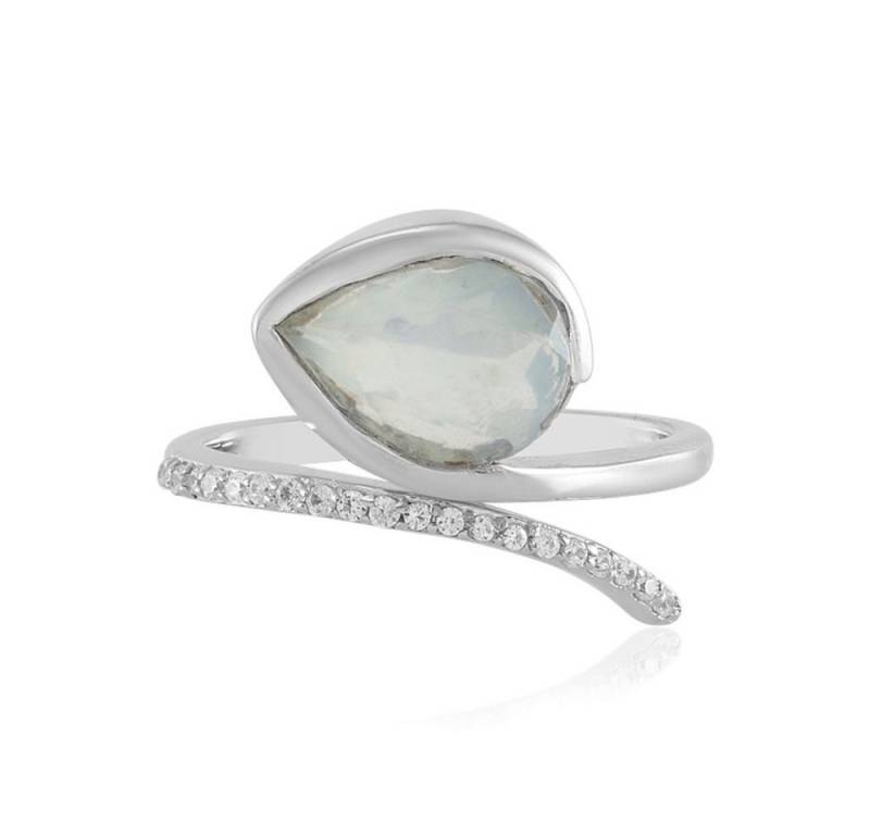 Cavill Silberring Cavill 1,53 ct Paraiba-Opal Ring Tropfen 0,135 ct Zirkon Silber (1-tlg) von Cavill