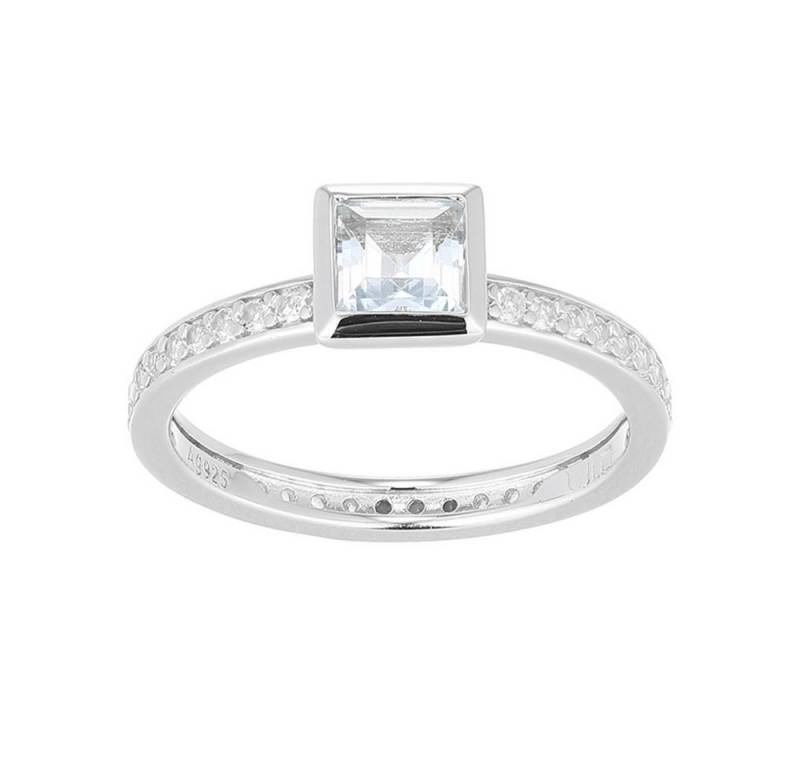 Cavill Silberring Cavill Ring 4,10 ct blauer Topas, weiße Topase, Sterlingsilber (1-tlg) von Cavill