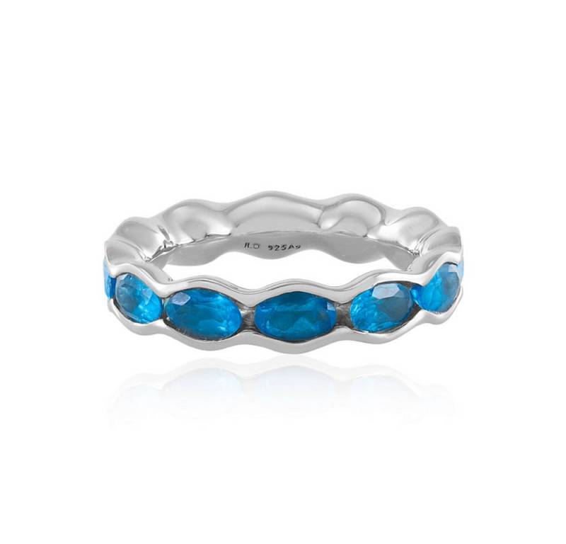 Cavill Silberring Cavill Sterlingsilber Ring mit neonblauem Apatit, ovaler Schliff (1-tlg) von Cavill