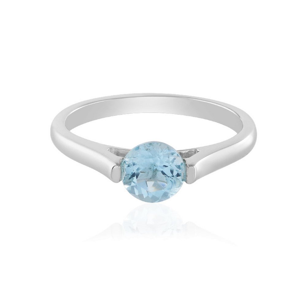 Cavill Solitärring Cavill Ring 0,81 ct Topas Sterlingsilber Rundschliff Blau Damen (1-tlg) von Cavill