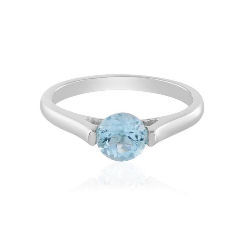 Cavill Solitärring Cavill Ring 0,81 ct Topas Sterlingsilber Rundschliff Blau Damen (1-tlg) von Cavill