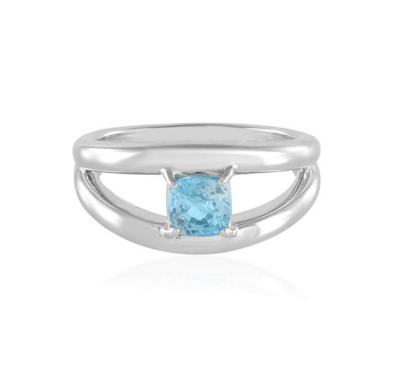 Cavill Solitärring Cavill Ring Zirkon 0,78 ct aus platin. 925 Silber hellblau elegant (1-tlg) von Cavill
