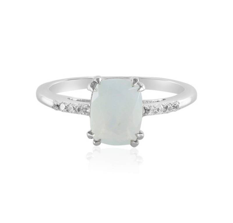 Cavill Silberring Cavill Paraiba-Opal Ring 1,13 ct Silber 925 platin mit Zirkon (1-tlg) von Cavill
