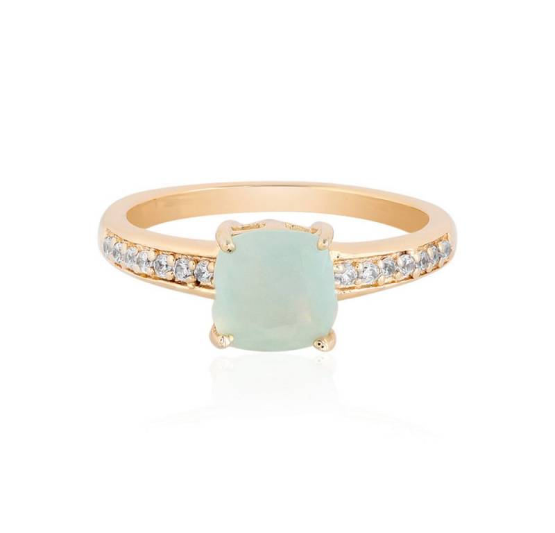 Cavill Silberring Cavill Ring Paraiba-Opal 0,62 ct, vergoldet, Zirkone 0,09 ct (1-tlg) von Cavill