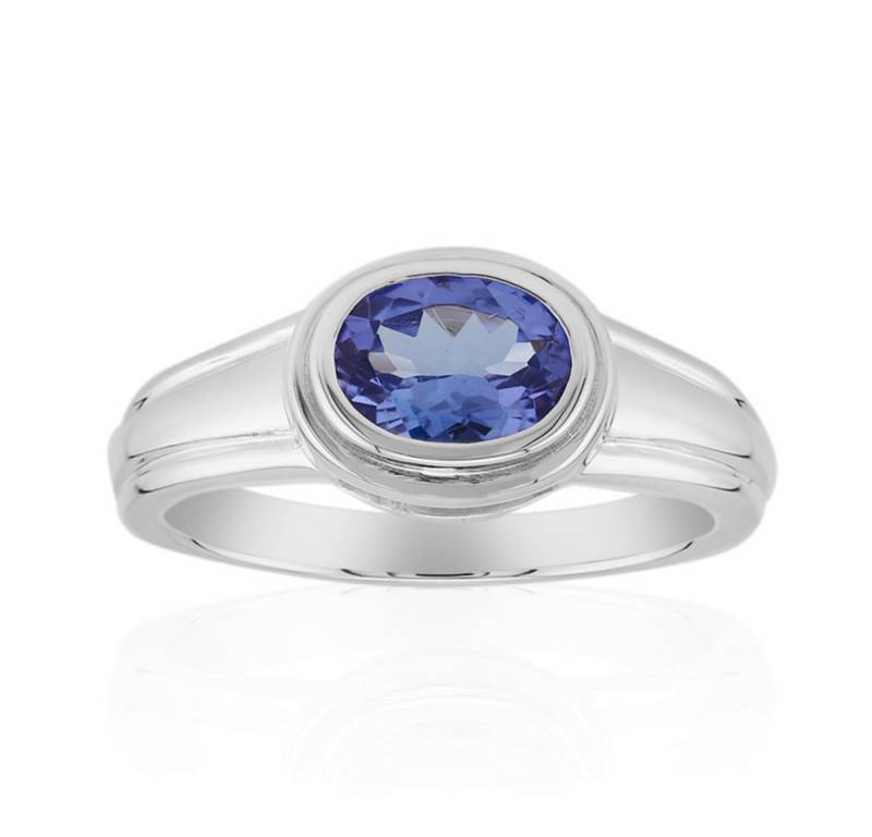 Cavill Solitärring Cavill Tansanit Silberring 0,64 ct oval Brillantschliff tiefblau (1-tlg) von Cavill