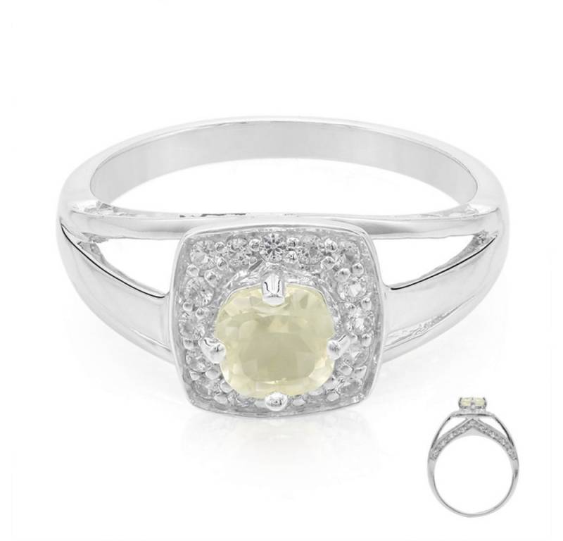 Cavill Silberring Sterlingsilber Ring mit 0,44 ct Orthoklas & 0,38 ct Topas (1-tlg) von Cavill