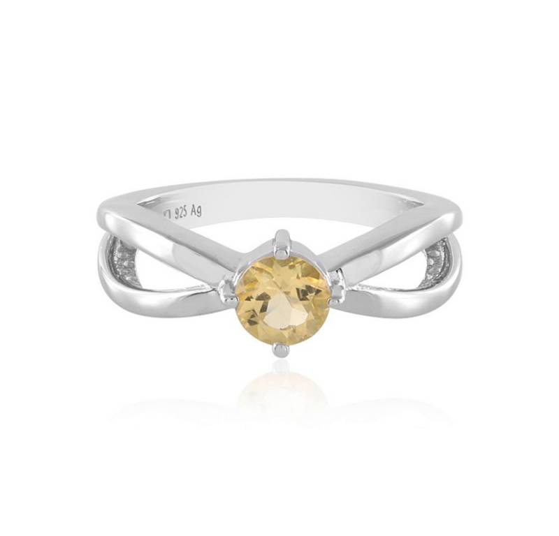 Cavill Solitärring Gelber Beryll 0,41 ct Ring aus 925 Sterling Silber, platin. (1-tlg) von Cavill