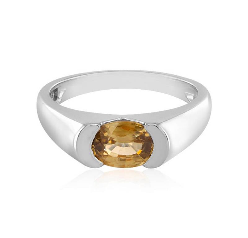 Cavill Solitärring Cavill Ring 1,70 ct Kanariengelber Zirkon, 925 Silber platinisiert (1-tlg) von Cavill