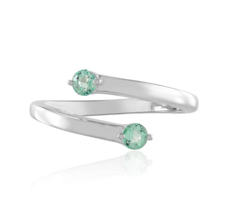 Cavill Silberring Cavill Ring, 0,20 ct russischer Smaragd, 925 Silber platinplatiert (1-tlg) von Cavill