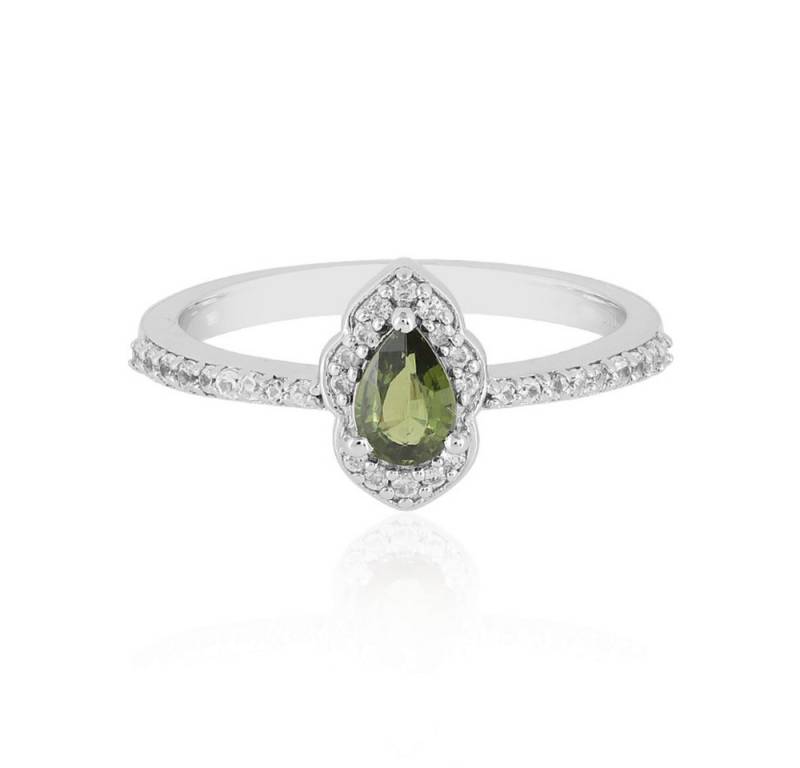 Cavill Silberring Cavill Ring aus 925er Silber, 0,45 ct grüner Ceylon-Zirkon, Tropfen (1-tlg) von Cavill