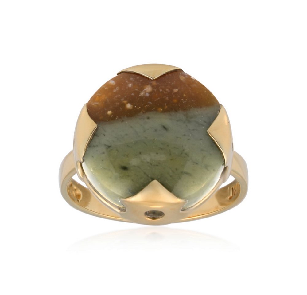 Cavill Solitärring 925er Sterlingsilber Ring mit 9 ct versteinertem Holz, Cabochon (1-tlg) von Cavill