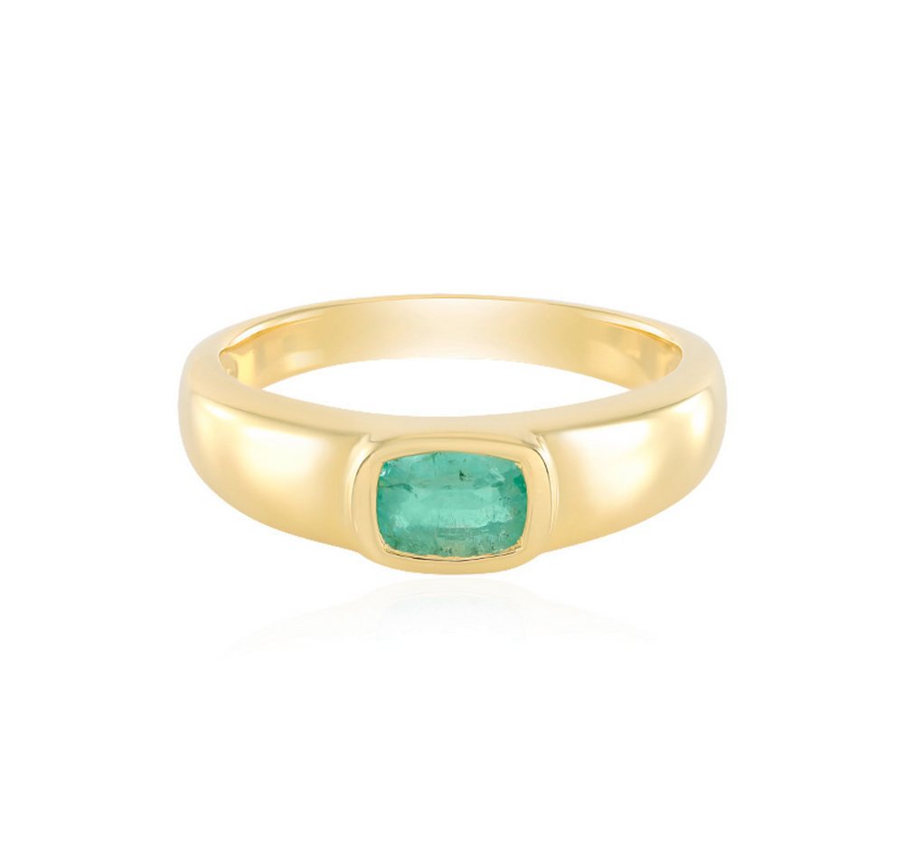 Cavill Solitärring Cavill Sterlingsilberring 0,83 ct Smaragd grün, antik, Größe 18 (1-tlg) von Cavill