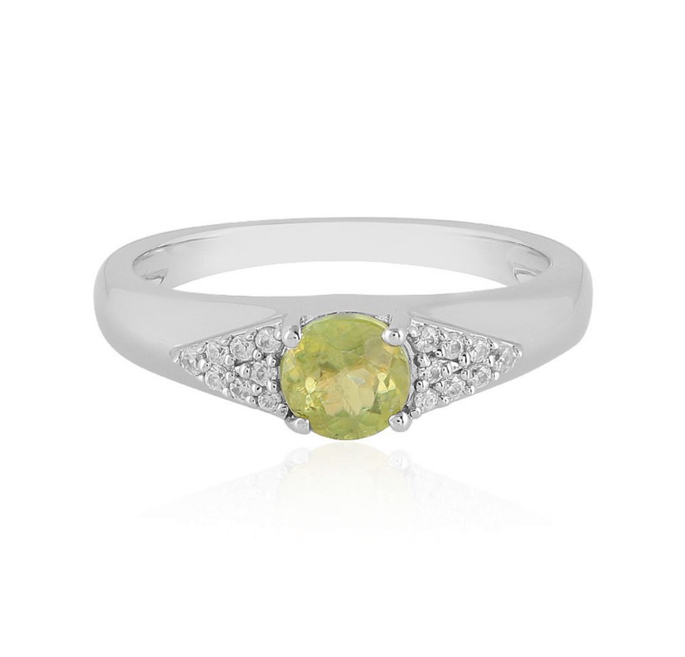 Cavill Silberring Cavill Ring aus Sterling Silber, 0,675 ct Zirkone, Grün Weißgold (1-tlg) von Cavill