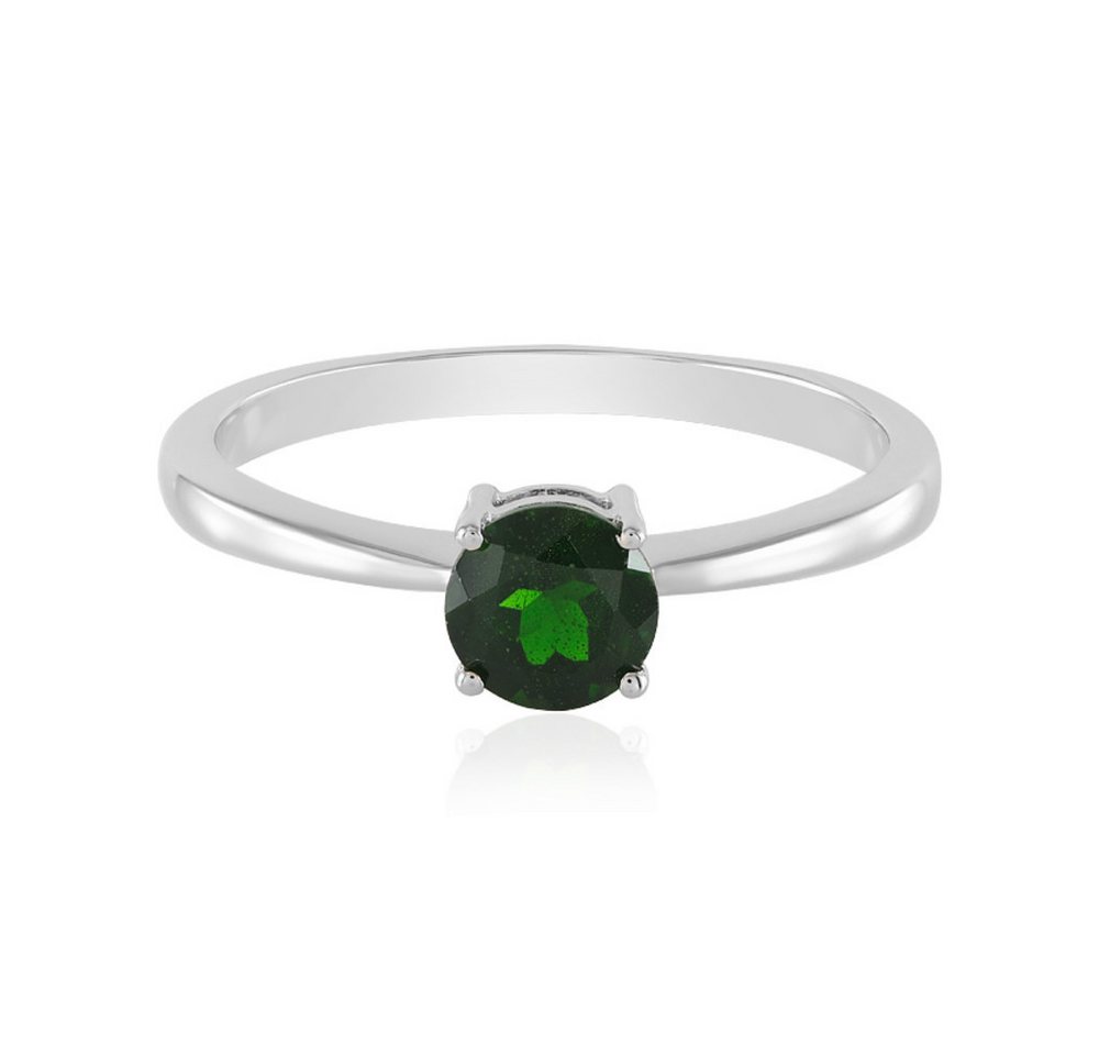 Cavill Solitärring Cavill Ring Sterlingsilber platin, 0,88 ct Diopsid grün, Damen Schmuck (1-tlg) von Cavill