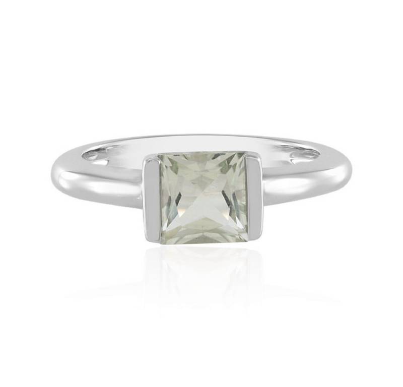 Cavill Solitärring Cavill Ring 0,99 ct Grüner Amethyst, Prinzessschliff, 925 Silber (1-tlg) von Cavill