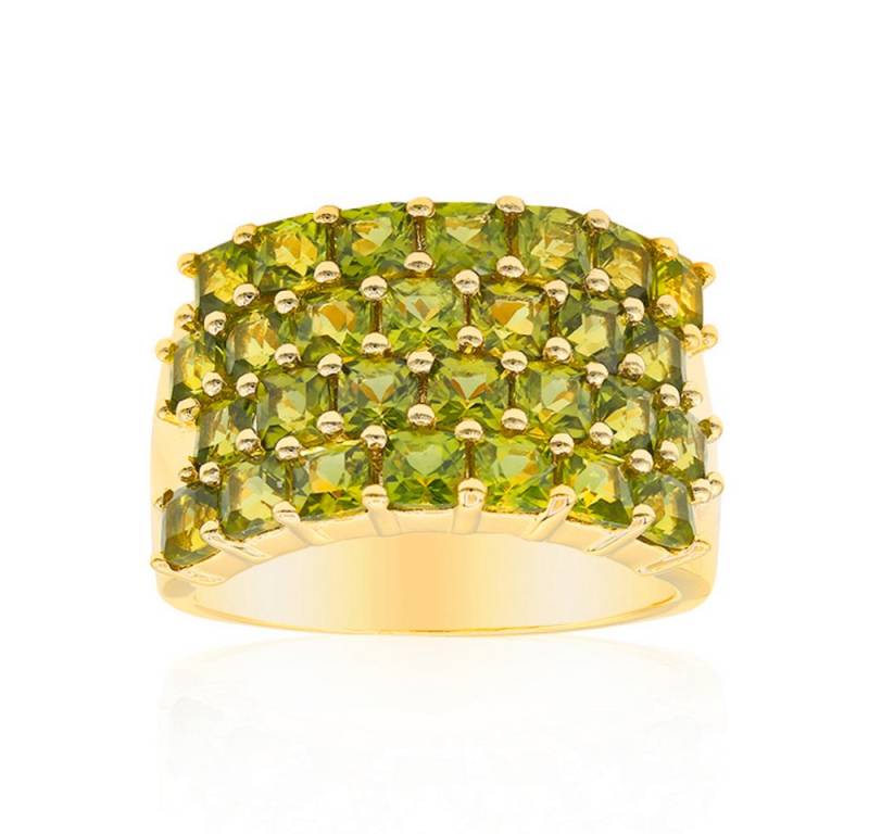 Cavill Silberring Cavill Silberring 4,54 ct Idokras Kristalle grün, Echtschmuck (1-tlg) von Cavill