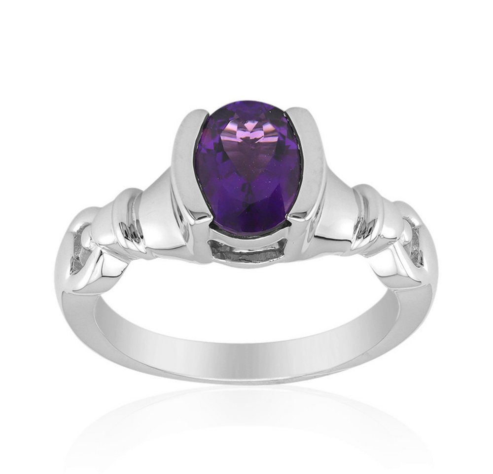 Cavill Silberring Amethyst 0,95 ct Sterling Silber Ring mit Zirkonen, Damen (1-tlg) von Cavill