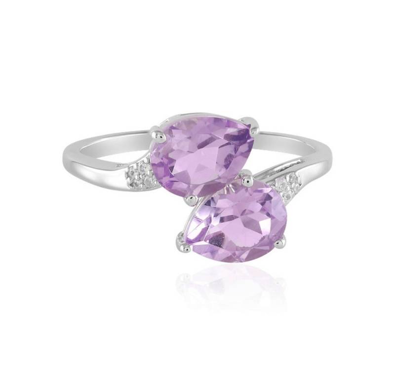 Cavill Silberring Cavill Echtschmuck Damenring 3,11 ct Amethyst 925 Silber Tropfen (1-tlg) von Cavill
