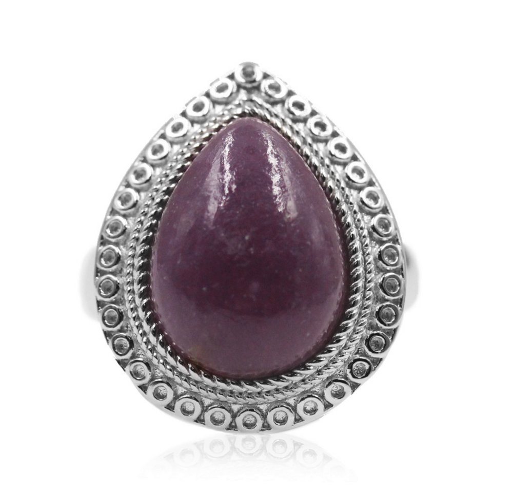 Cavill Solitärring Cavill Ring Lepidolith 9,65 ct Tropfen 925 Silber Damen Echtschmuck (1-tlg) von Cavill