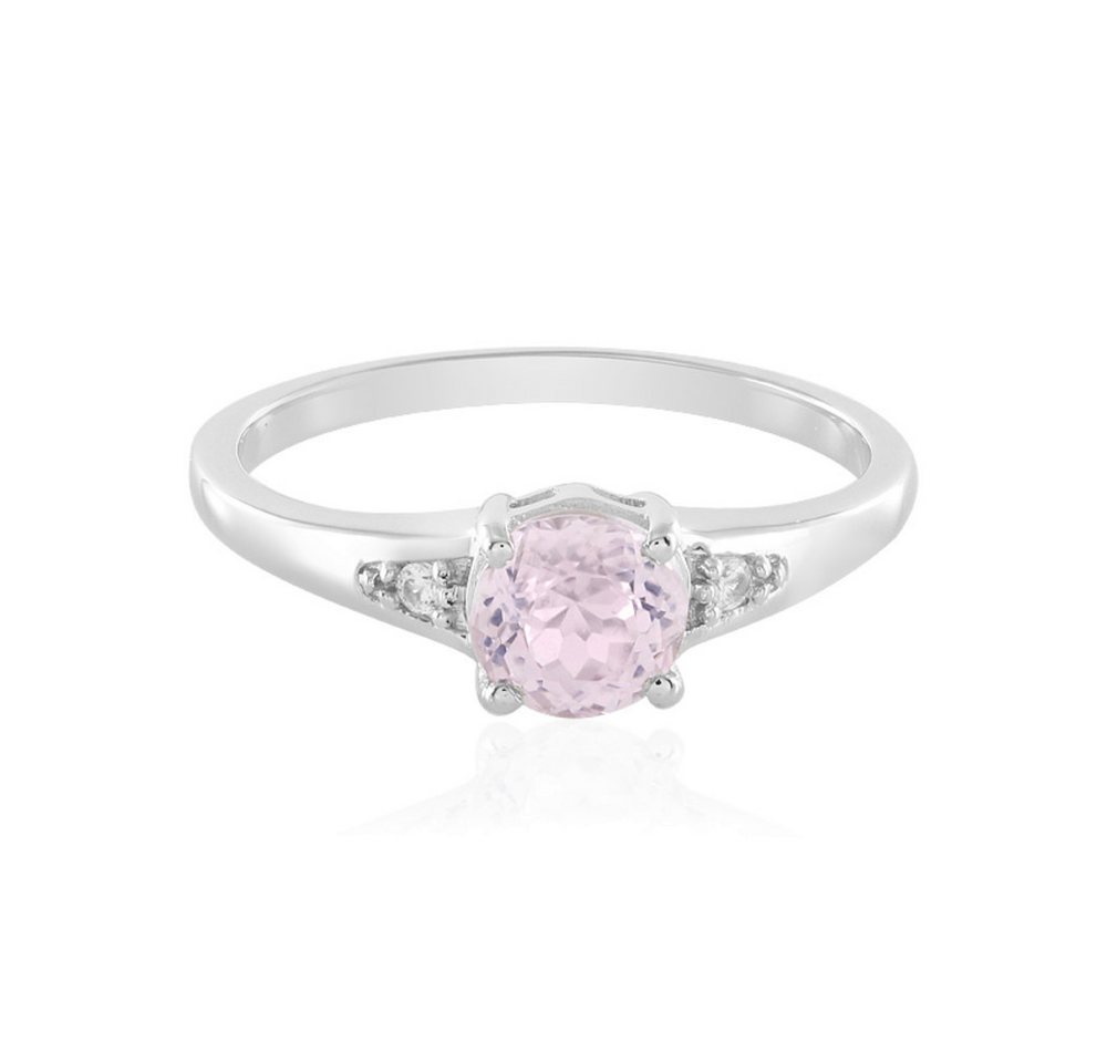 Cavill Silberring Cavill Silberring 925 Sterling platiniert mit 0,95 ct rosa Brillant (1-tlg) von Cavill
