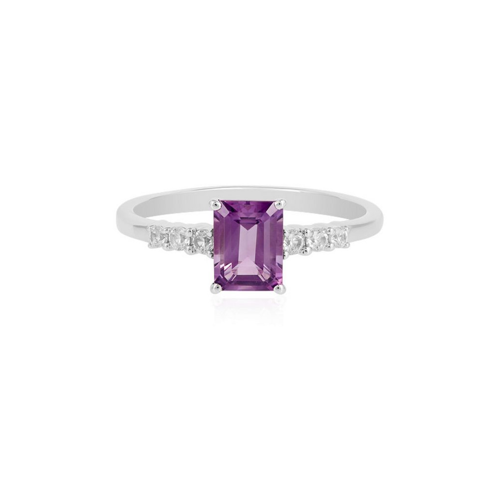 Cavill Silberring Cavill Amethyst 1,40 ct Ring Silber platinbeschichtet lila Damen (1-tlg) von Cavill