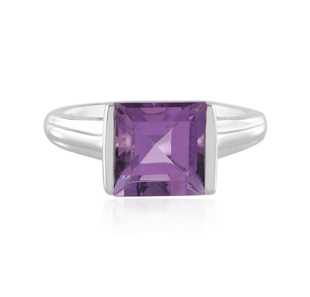 Cavill Solitärring Silberring 2,7 ct Amethyst, quadratisch, violett, Damen Echtschmuck (1-tlg) von Cavill